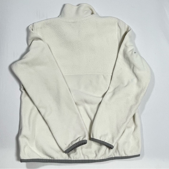 L.L. Bean Fleece Shearling 1/2 Zip Pullover Jacket Cream Women’s Medium - Picture 6 of 12